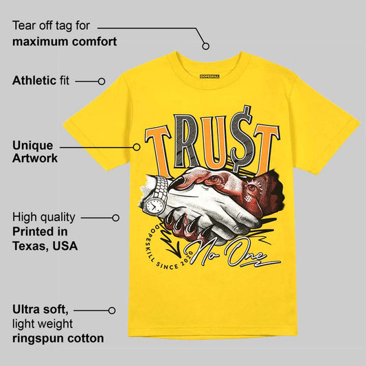 Yellow Ochre 6s DopeSkill Yellow T-shirt Trust No One Graphic