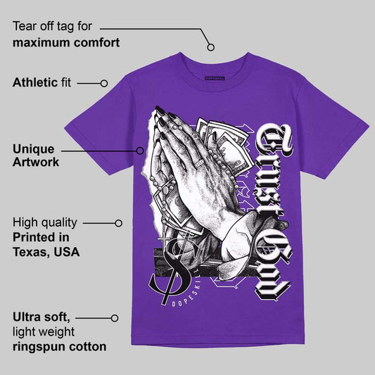 PURPLE Collection DopeSkill Purple T-shirt Trust God Graphic