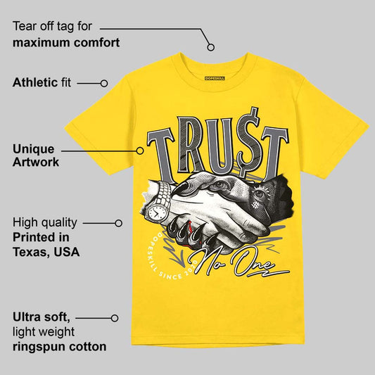 Lightning 4s DopeSkill Tour Yellow T-shirt Trust No One Graphic