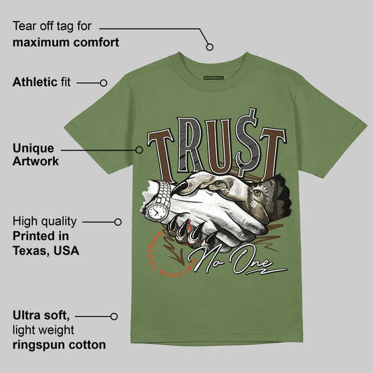 Olive Collection DopeSkill Olive T-shirt Trust No One Graphic
