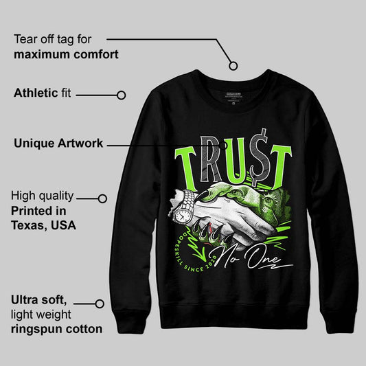 Neon Green Collection DopeSkill Sweatshirt Trust No One Graphic