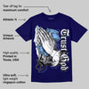 AJ 6 University Blue DopeSkill College Navy T-Shirt Trust God Graphic