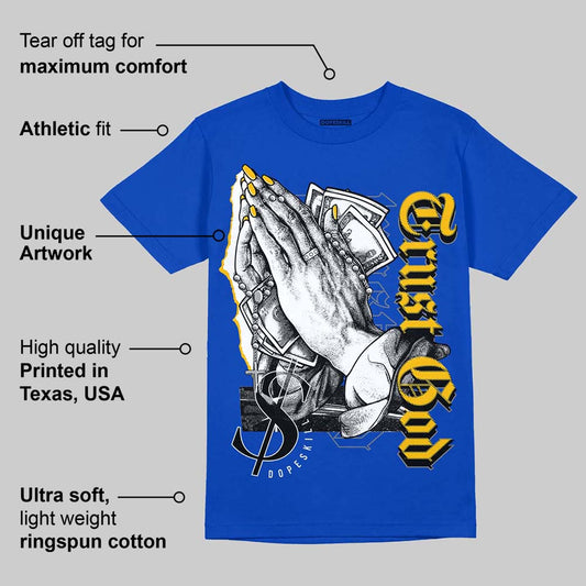 Royal Blue Collection DopeSkill Royal Blue T-shirt Trust God Graphic
