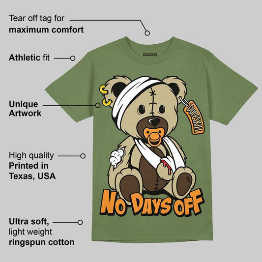 Olive Collection DopeSkill Olive T-shirt Hurt Bear Graphic