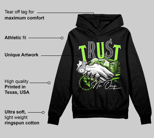 Neon Green Collection DopeSkill Hoodie Sweatshirt Trust No One Graphic