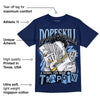 Midnight Navy 5s DopeSkill Navy T-Shirt Sorry I've Been Trappin Graphic