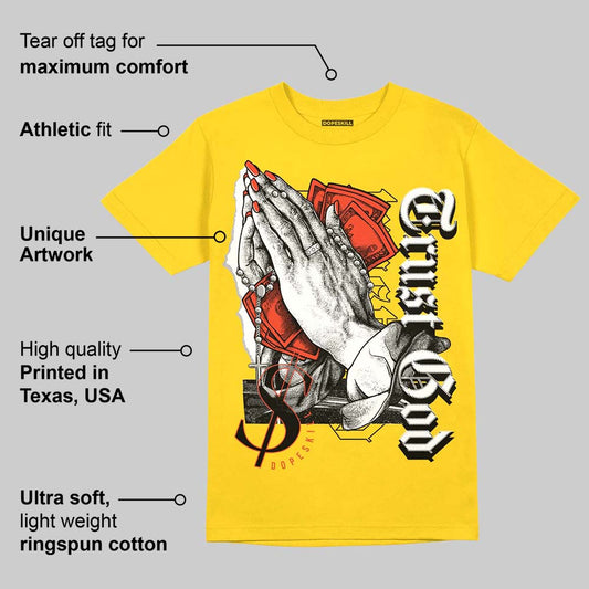 Vivid Sulfur 4s DopeSkill Yellow T-shirt Trust God Graphic