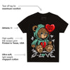 Green Glow 3s DopeSkill Toddler Kids T-shirt Broken Bear Graphic