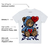 Powder Blue 9s DopeSkill Toddler Kids T-shirt Broken Bear Graphic