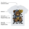 Blue Grey 13s DopeSkill Toddler Kids T-shirt Broken Bear Graphic