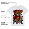 Red Cement 4S DopeSkill Toddler Kids T-shirt Broken Bear Graphic