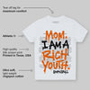 Orange Black White DopeSkill Toddler Kids T-shirt Mom, I Am A Rich Youth Graphic