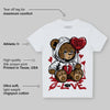 Fire Red “Black Tongue” 5s DopeSkill Toddler Kids T-shirt Broken Bear Graphic