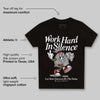 Black and White Collection DopeSkill Toddler Kids T-shirt Work Hard In Silence Graphic