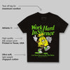 Neon Green Collection DopeSkill Toddler Kids T-shirt Work Hard In Silence Graphic