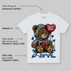 French Blue 12s DopeSkill Toddler Kids T-shirt Broken Bear Graphic