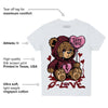 Team Red 1s DopeSkill Toddler Kids T-shirt Broken Bear Graphic