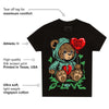 Green Glow 1s DopeSkill Toddler Kids T-shirt Broken Bear Graphic