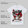 Fire Red “Black Tongue” 5s DopeSkill Toddler Kids T-shirt No Fake Love Graphic
