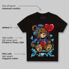 Aqua 8s DopeSkill Toddler Kids T-shirt Broken Bear Graphic