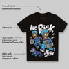 Aqua 8s DopeSkill Toddler Kids T-shirt No Risk No Story Graphic