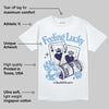 Powder Blue 9s DopeSkill T-Shirt Feeling Lucky Graphic