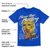 Royal Blue Collection DopeSkill Royal Blue T-shirt Never Stop Hustling Graphic