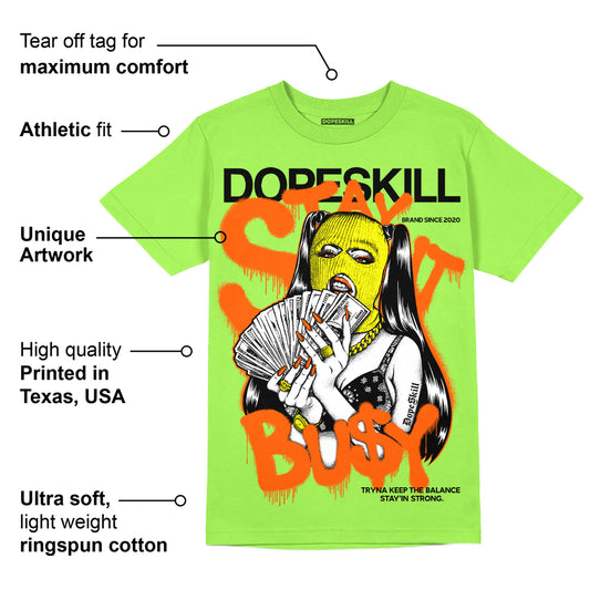 Neon Green Collection DopeSkill Neon Green T-shirt Stay It Busy Graphic