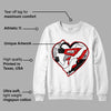 Red Cement 4S DopeSkill Sweatshirt Heart AJ 4 Graphic