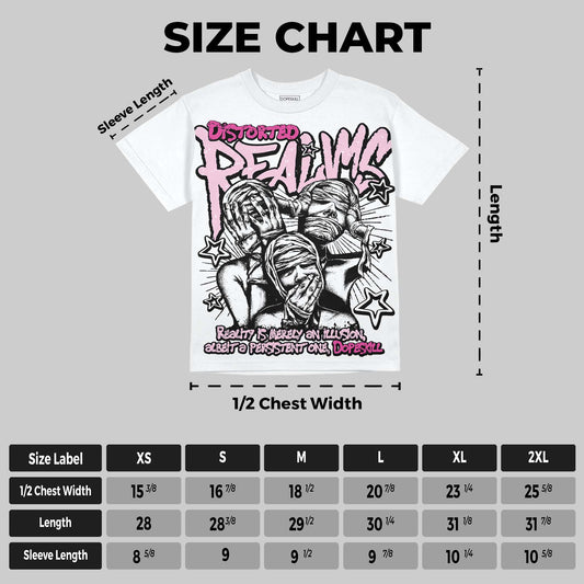 Triple Pink Dunk DopeSkill Oversize Print T-Shirt Distorted Realms Graphic