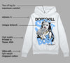 Powder Blue 9s DopeSkill Hoodie Sweatshirt Stay It Busy Graphic