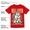 Red Collection DopeSkill Red T-shirt Real Lover Graphic