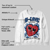 Storm Blue 1s 2025 DopeSkill Sweatshirt Crying Heart Graphic