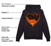 Brilliant Orange 12s DopeSkill Hoodie Sweatshirt Heart AJ 12 Graphic