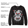 Black Cement 2s DopeSkill Sweatshirt New Double Bear Graphic