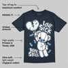 AJ 6 Midnight Navy DopeSkill T-shirt Love Sick Graphic