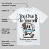 Kayano 12.1 Cream/Stillwater DopeSkill T-Shirt Owe It To Yourself Graphic
