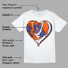 Dunk Low Futura Orange Blaze DopeSkill T-Shirt Heart AJ 1 Graphic