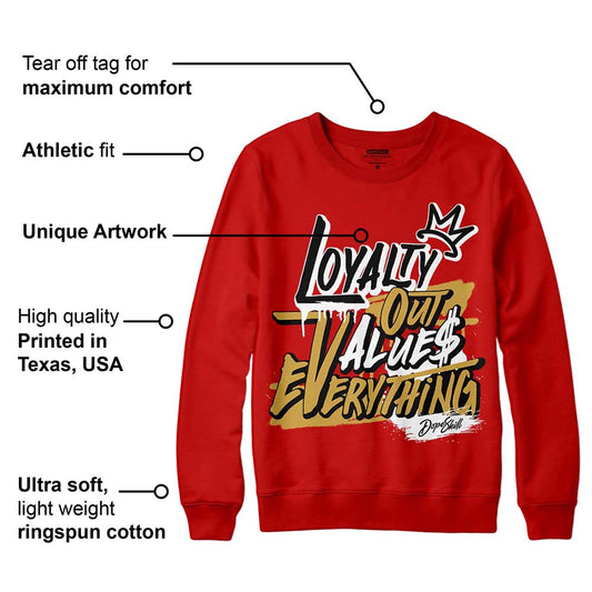 Red Collection DopeSkill Red Sweatshirt LOVE Graphic