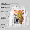 Orange Black White DopeSkill Sweatshirt Under Threat Graphic