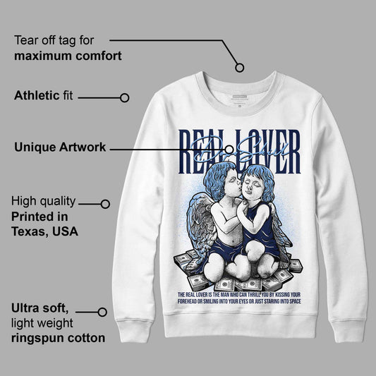 Midnight Navy 5s DopeSkill Sweatshirt Real Lover Graphic