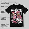 White Fluo Pink DopeSkill T-Shirt No Risk No Story Graphic