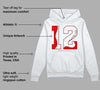 Cherry 12s DopeSkill Hoodie Sweatshirt No.12 Graphic