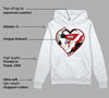 Red Cement 4S DopeSkill Hoodie Sweatshirt Heart AJ 4 Graphic