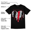 AJ 4 Bred DopeSkill T-Shirt Slime Drip Heart Graphic