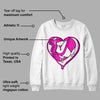 Dunk Low Active Fuchsia DopeSkill Sweatshirt Heart AJ 1 Graphic