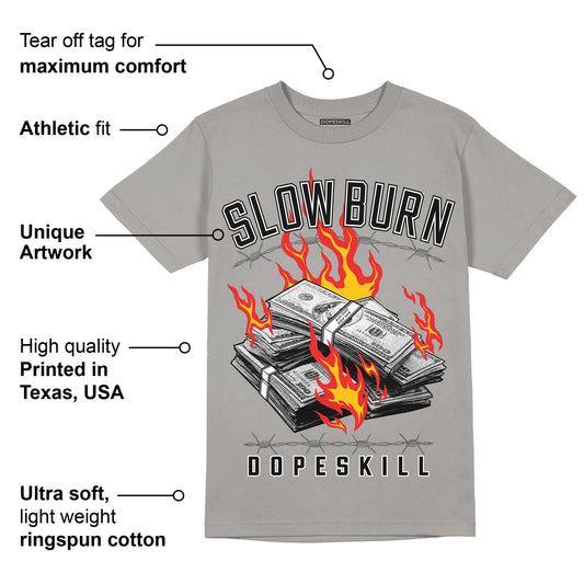 Grey Collection DopeSkill Grey T-shirt Slow Burn Graphic