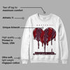 Burgundy 5s DopeSkill Sweatshirt Juneteenth Heart Graphic