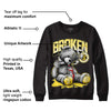 Yellow Snakeskin 11s DopeSkill Sweatshirt Sick Bear Graphic