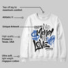 Awake NY x Racer Blue 5s DopeSkill Sweatshirt No Money No Love Typo Graphic